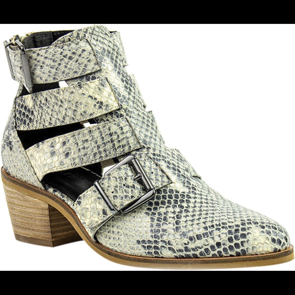 - CREVO JESSAMINE SNAKESKIN CAGE BOOTIES